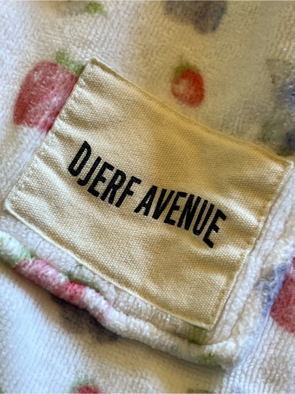 Djerf Avenue Summer Berries Print Terry Robe Organic Cotton Bathrobe SMALL - Picture 5 of 9